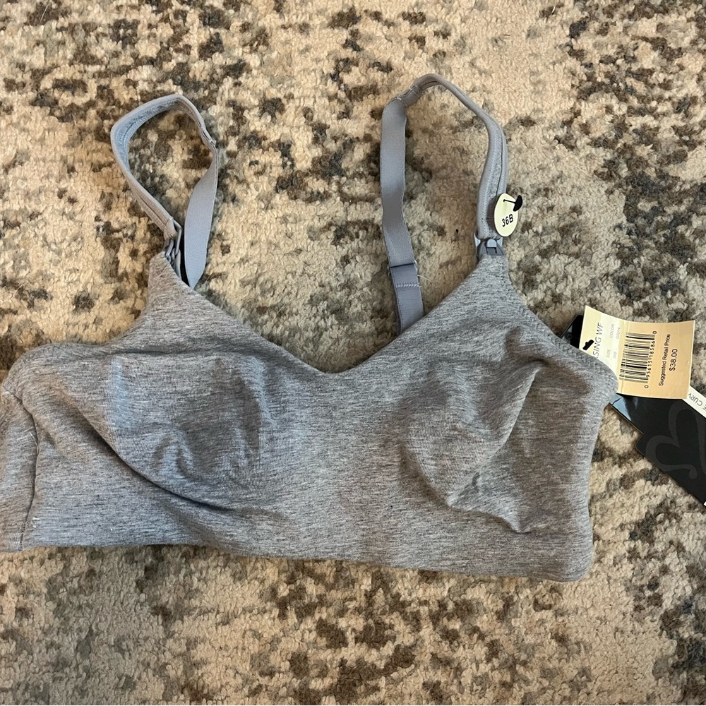 NWT Gray Women's Nursing Bra
